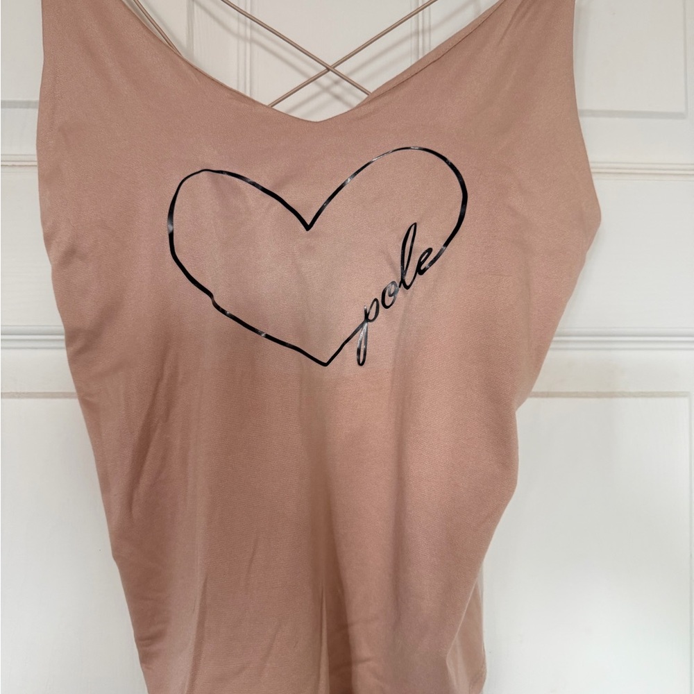 Pink Strappy Heart Tank Top -